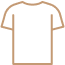 A black shirt with brown trim on it.